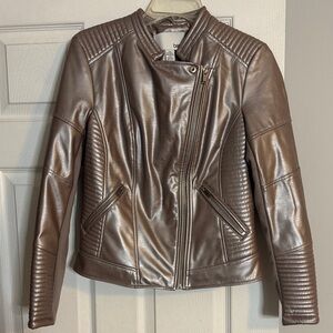 Bar III Metallic Taupe Moto Jacket